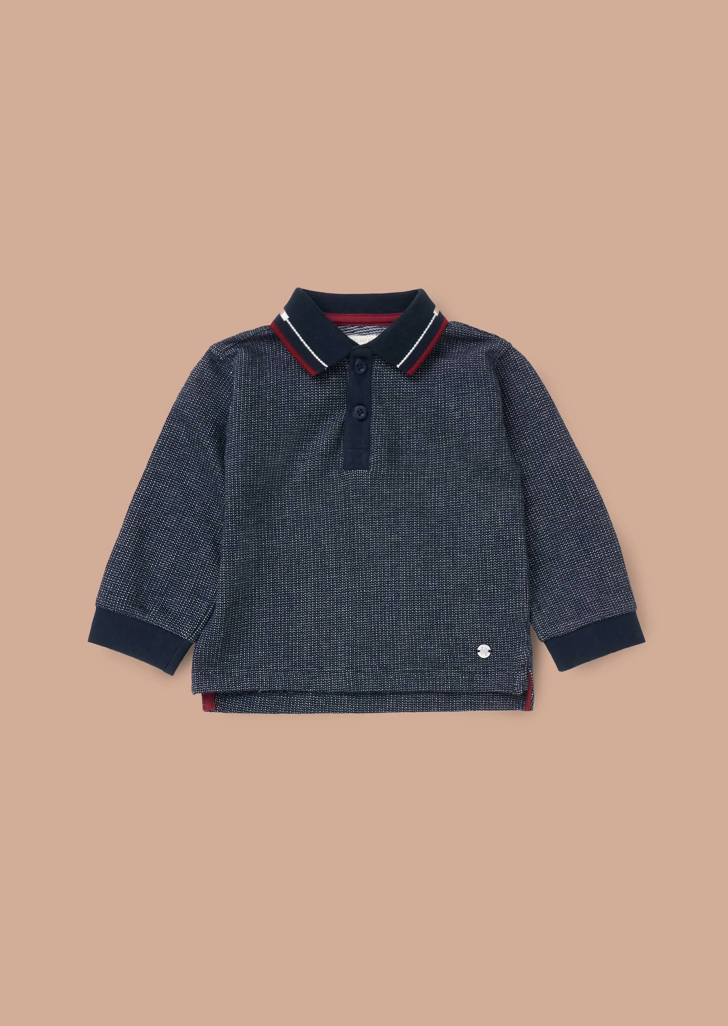 Burty Blue Textured Polo