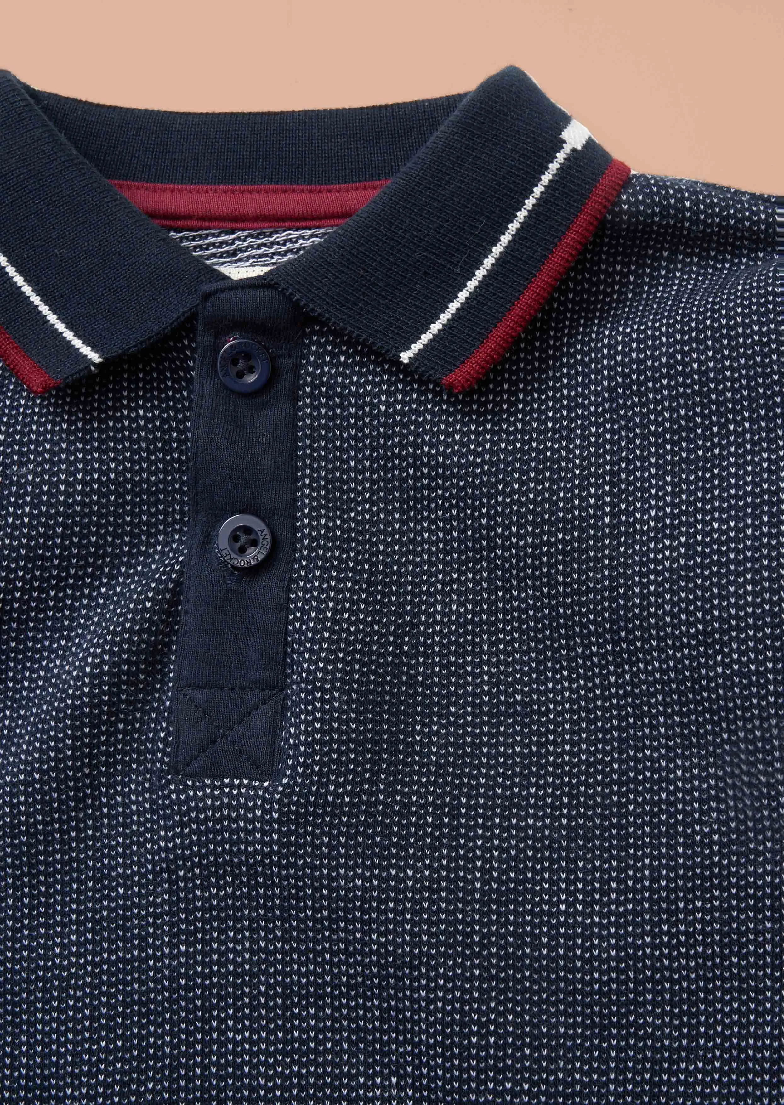 Burty Blue Textured Polo