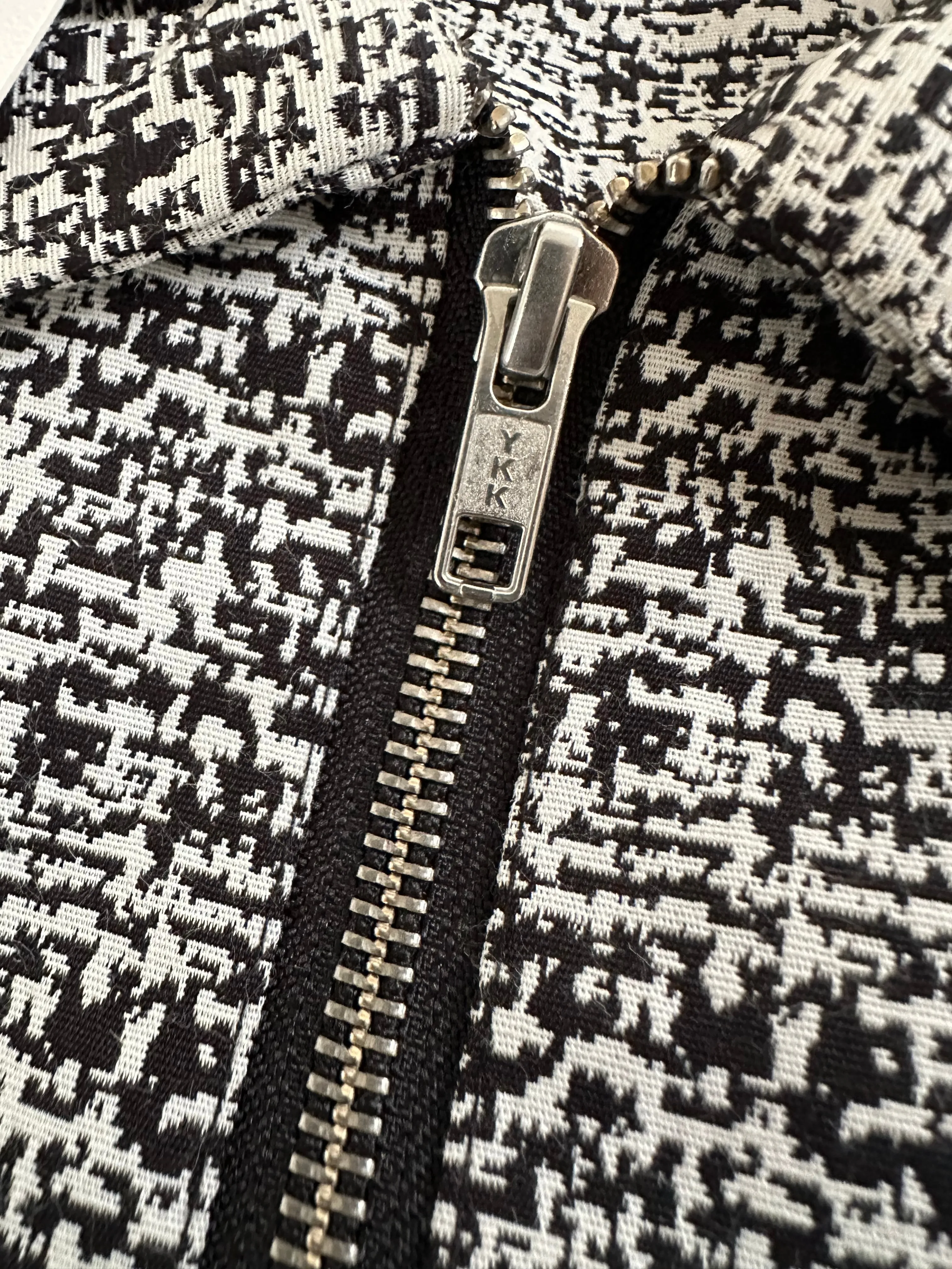 Cai Textured Irish Tweed Zipper Luxe Shirt