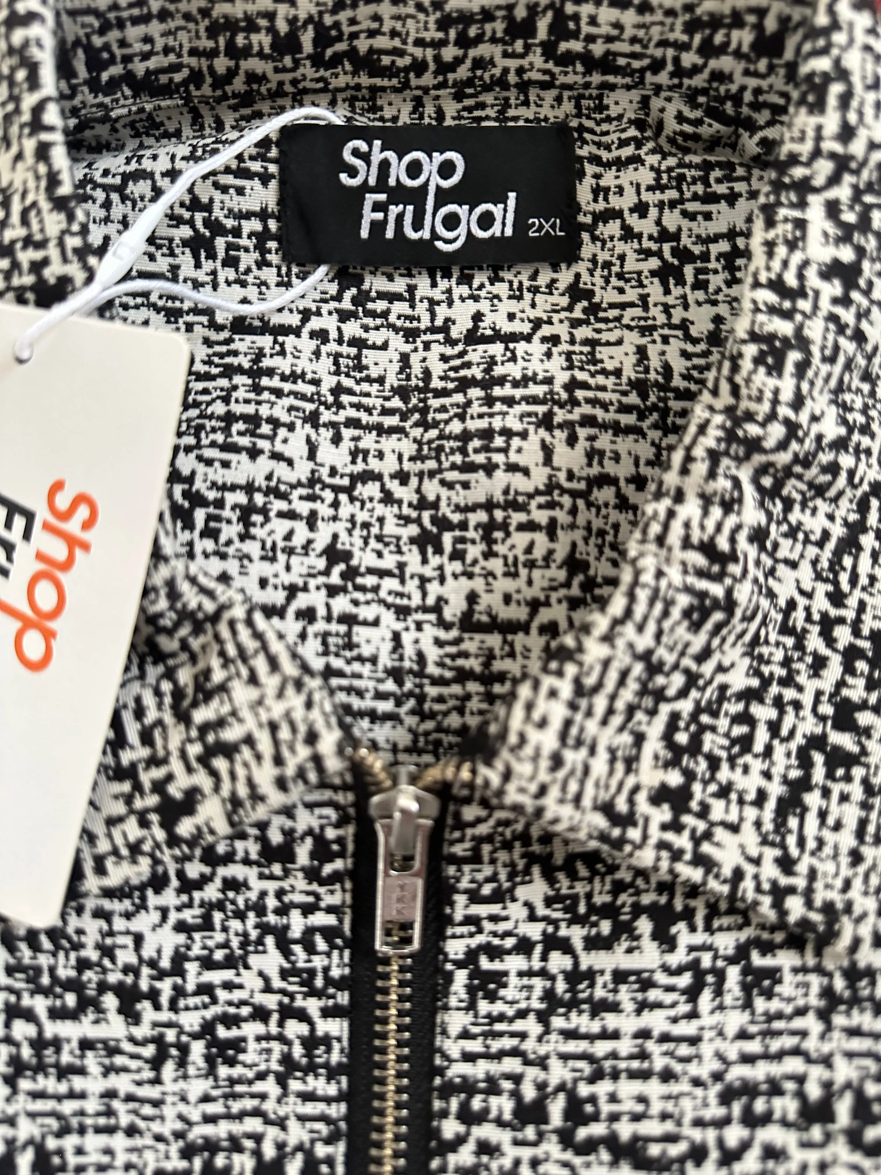Cai Textured Irish Tweed Zipper Luxe Shirt