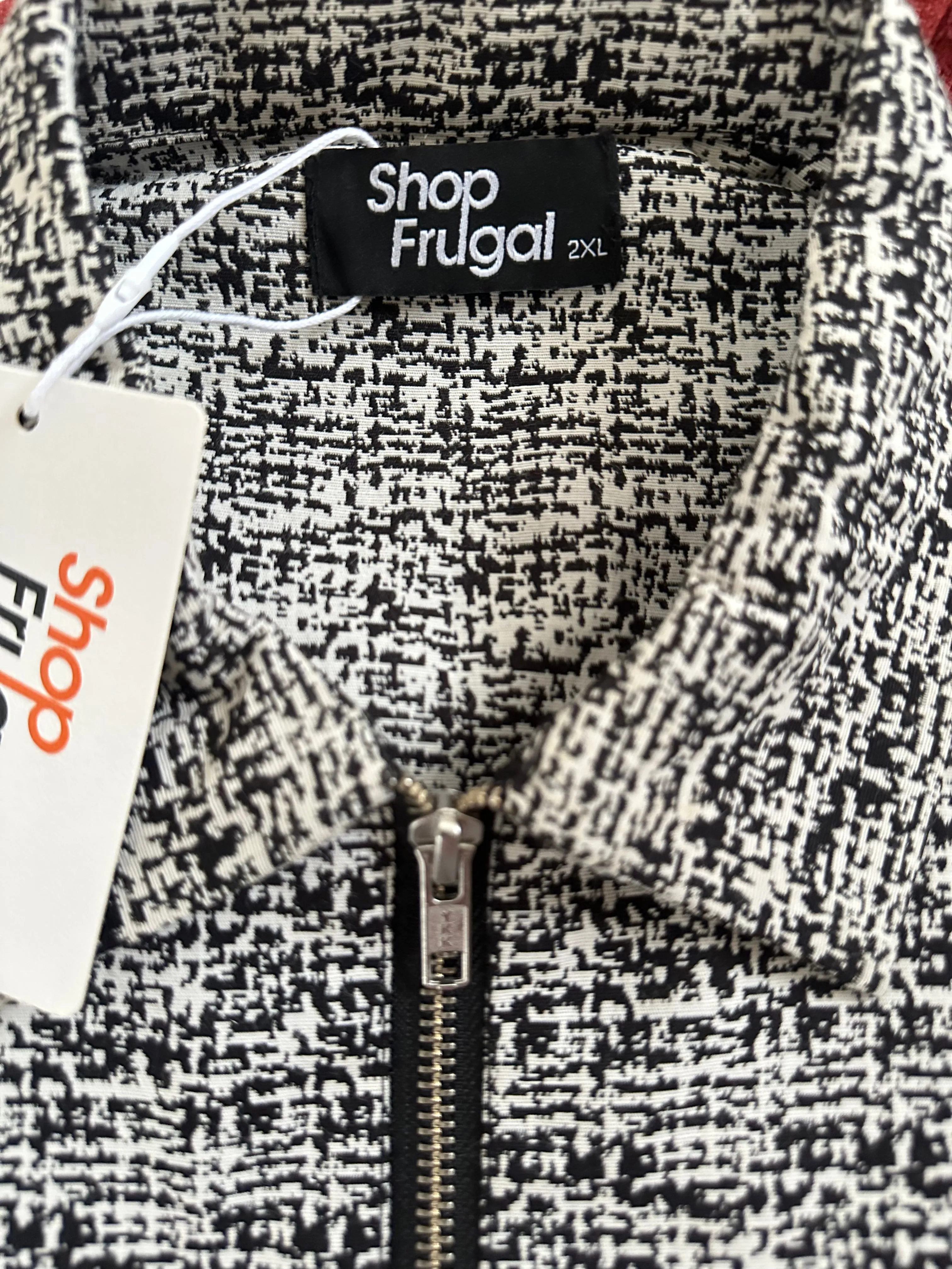 Cai Textured Irish Tweed Zipper Luxe Shirt