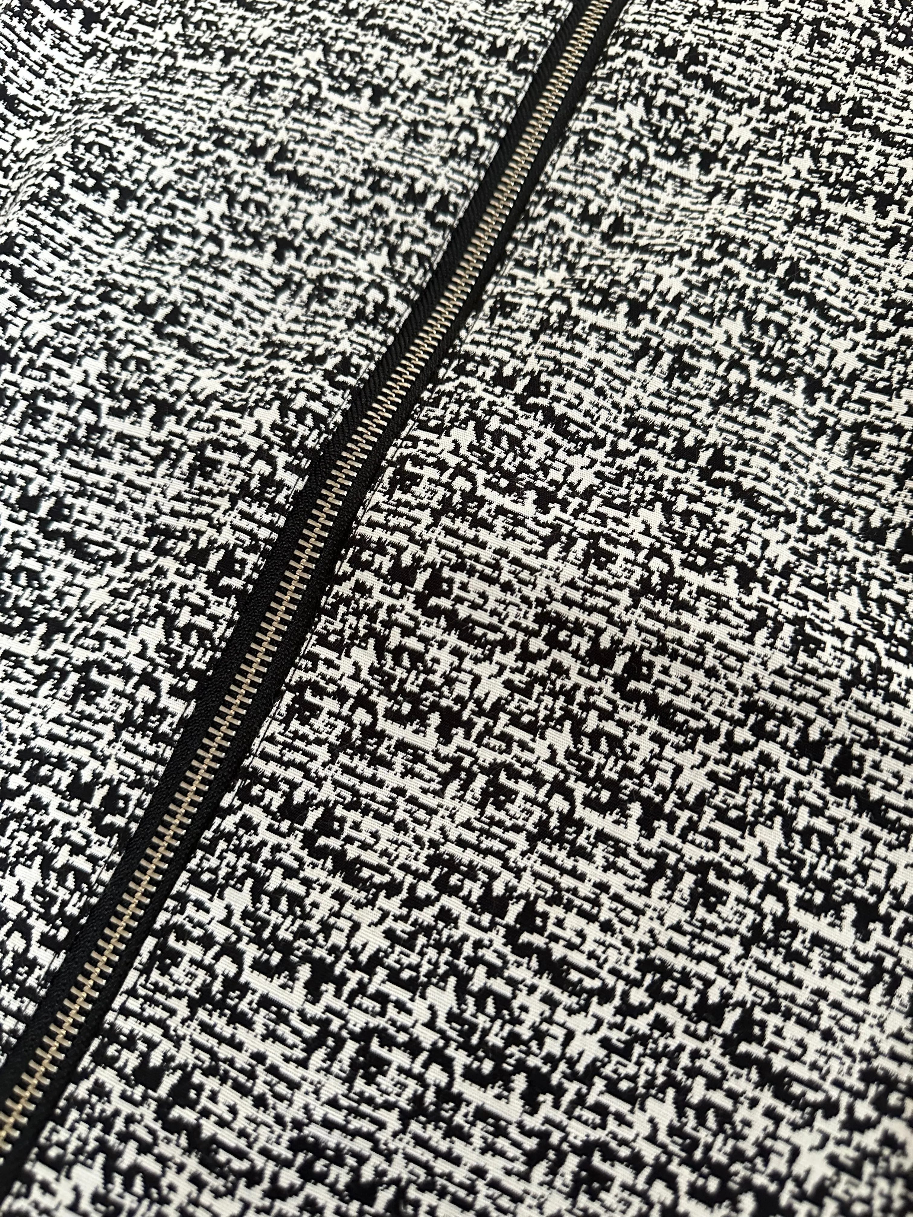 Cai Textured Irish Tweed Zipper Luxe Shirt