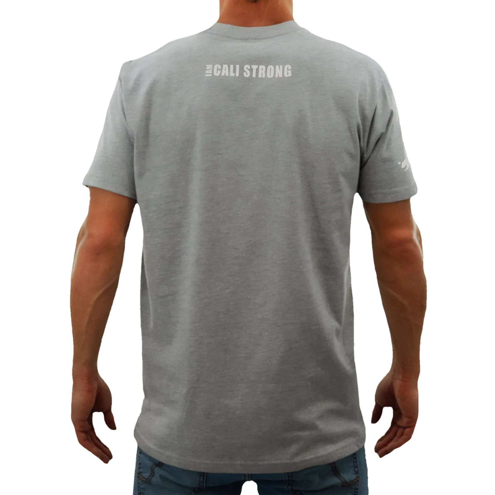 CALI Strong Word Bear Max T-shirt Grey Glow in the Dark