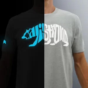 CALI Strong Word Bear Max T-shirt Grey Glow in the Dark