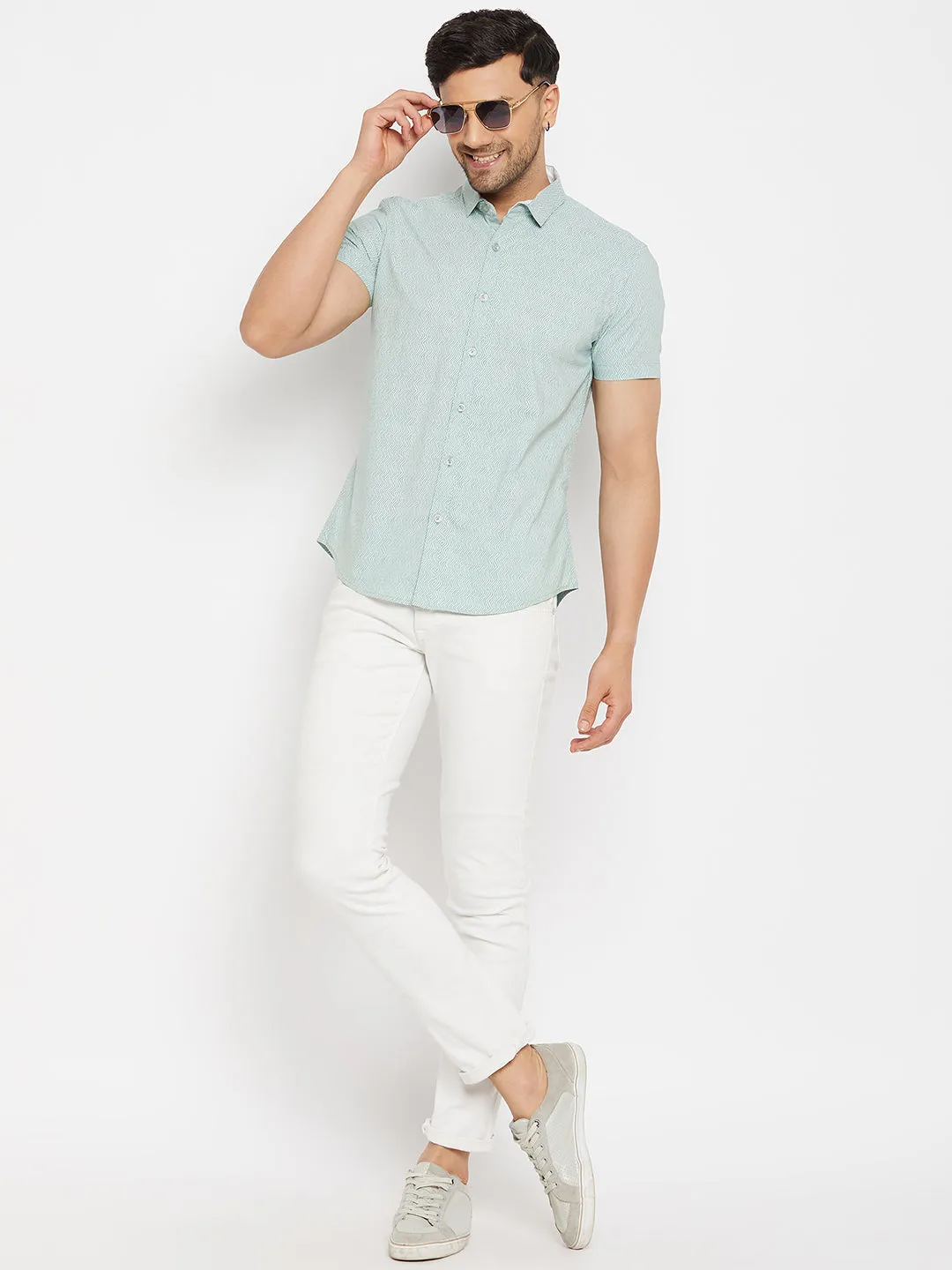 Camla Mintgreen Shirts For Men