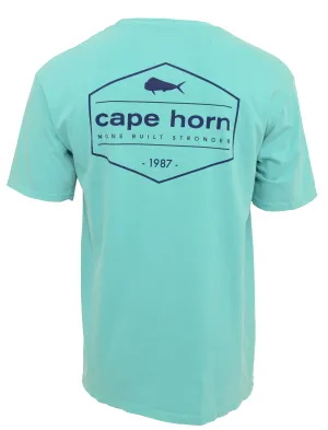 Cape Horn Vintage Stamp Cotton Short Sleeve