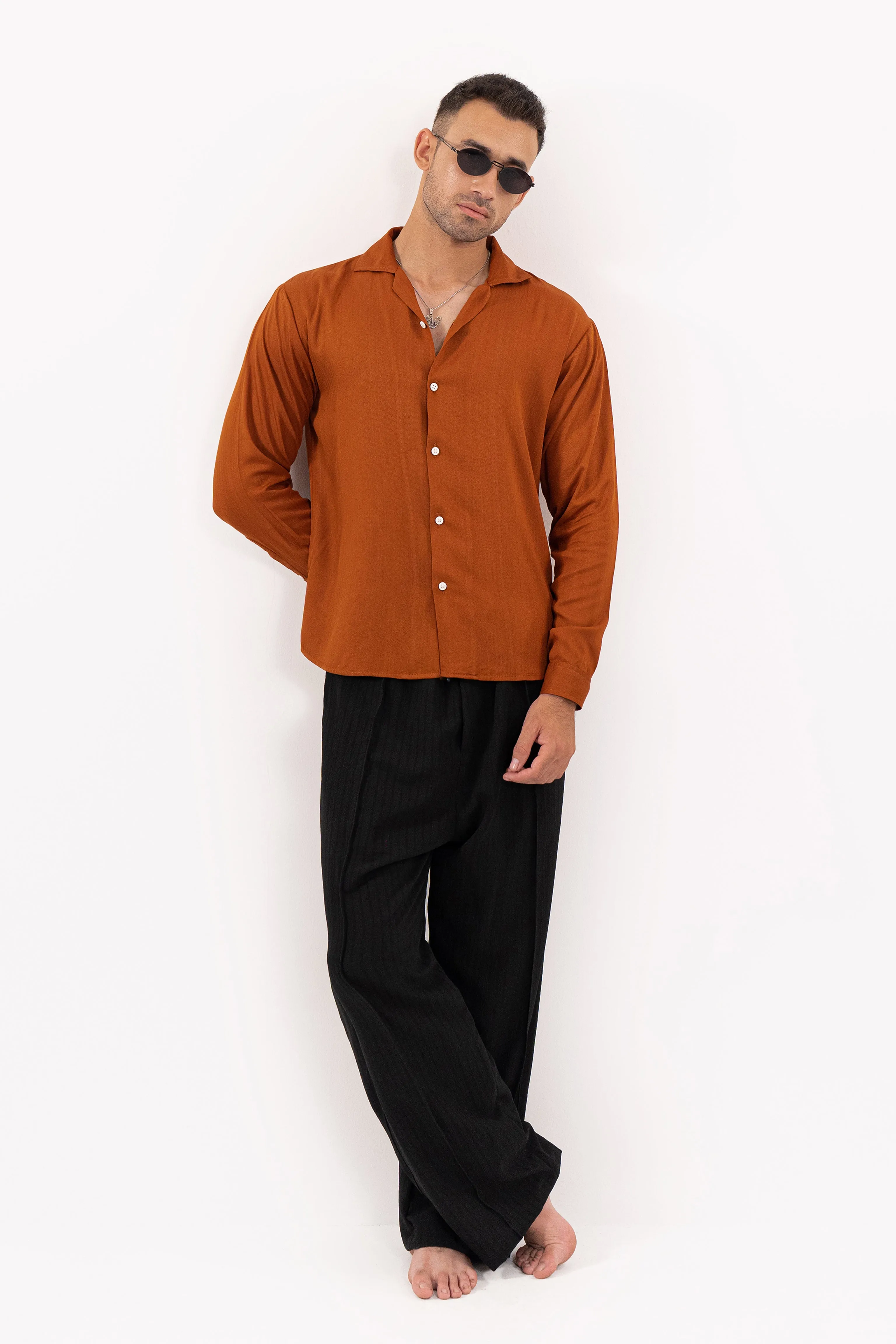 Caramel Textured Shirt