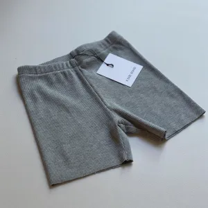 Carey Ribbed Shorts (Light Grey)
