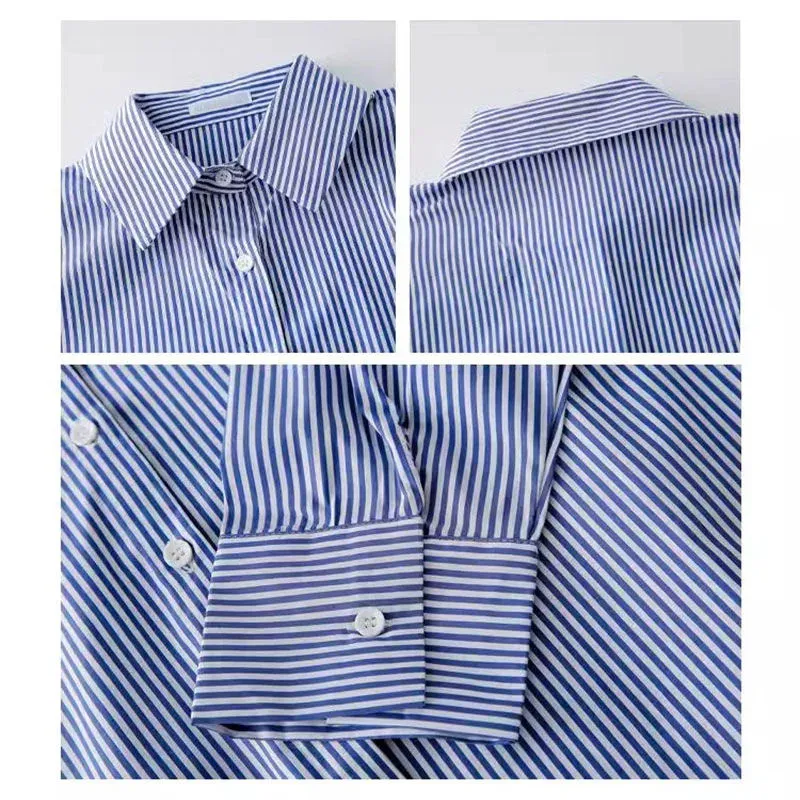 Casual Loose Fit Striped Top