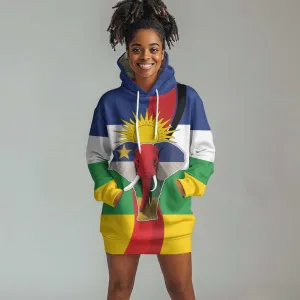 Central African Republic Republic Day 1958 Hoodie Dress Zo Kwe Zo - Flag Style LT18