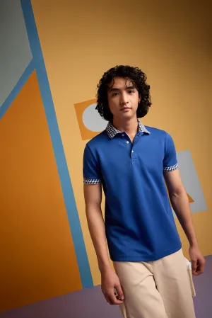 Cerulean Textured Polo