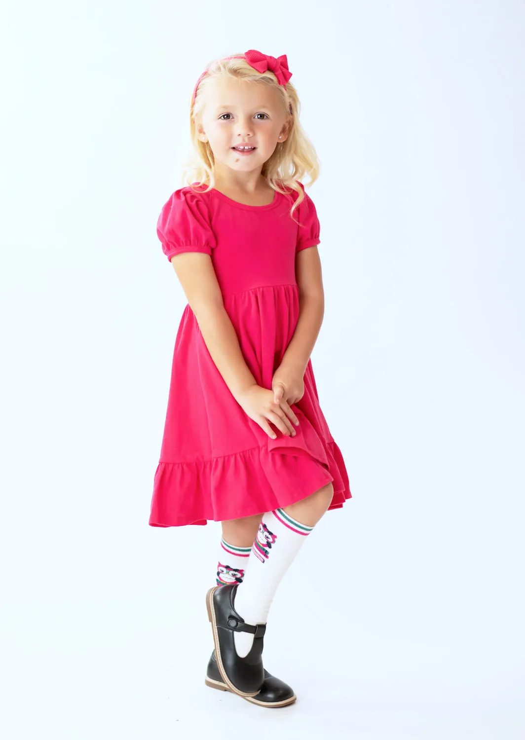 Charm Dress in Hot Pink