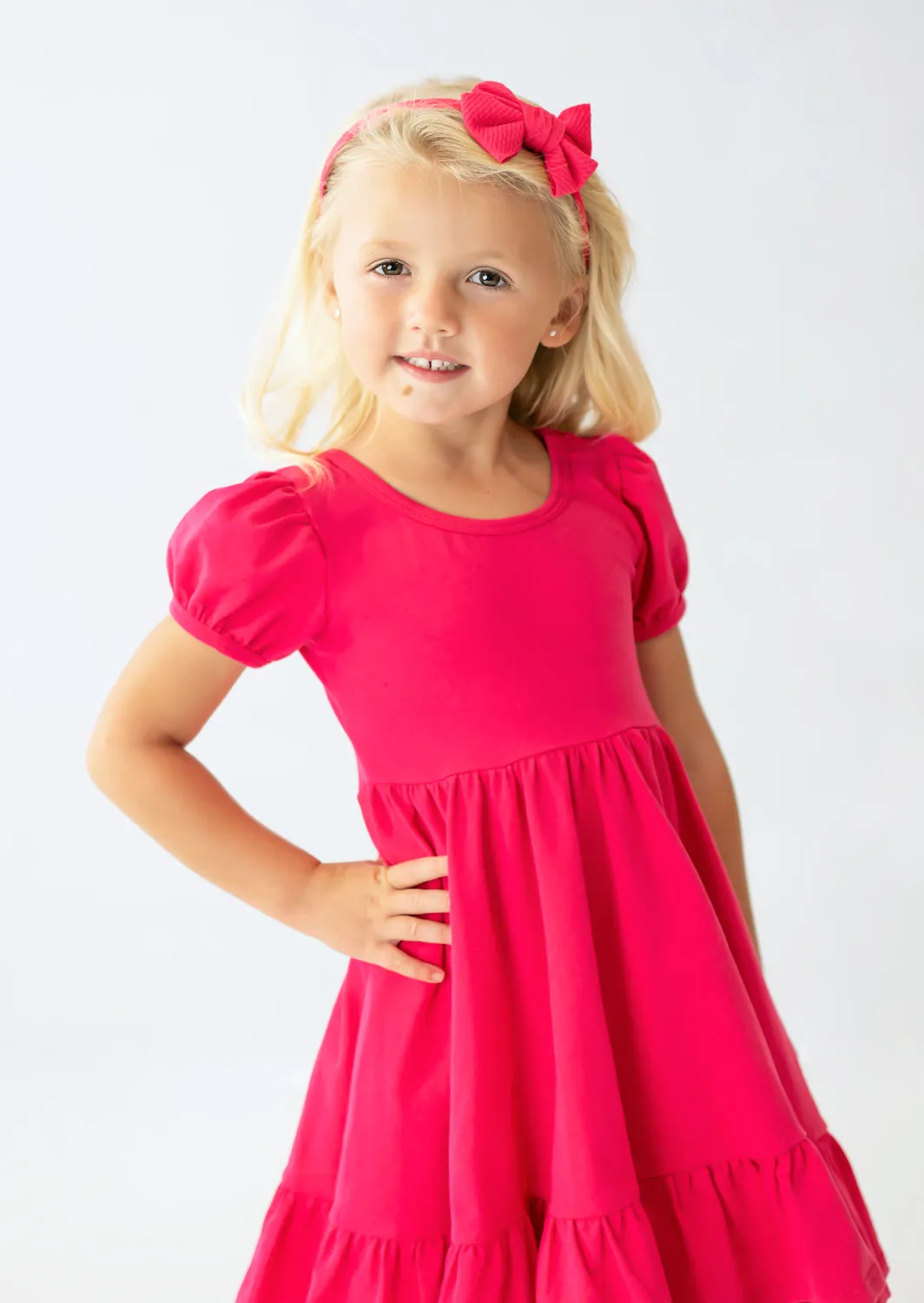 Charm Dress in Hot Pink