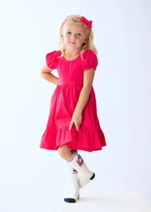 Charm Dress in Hot Pink