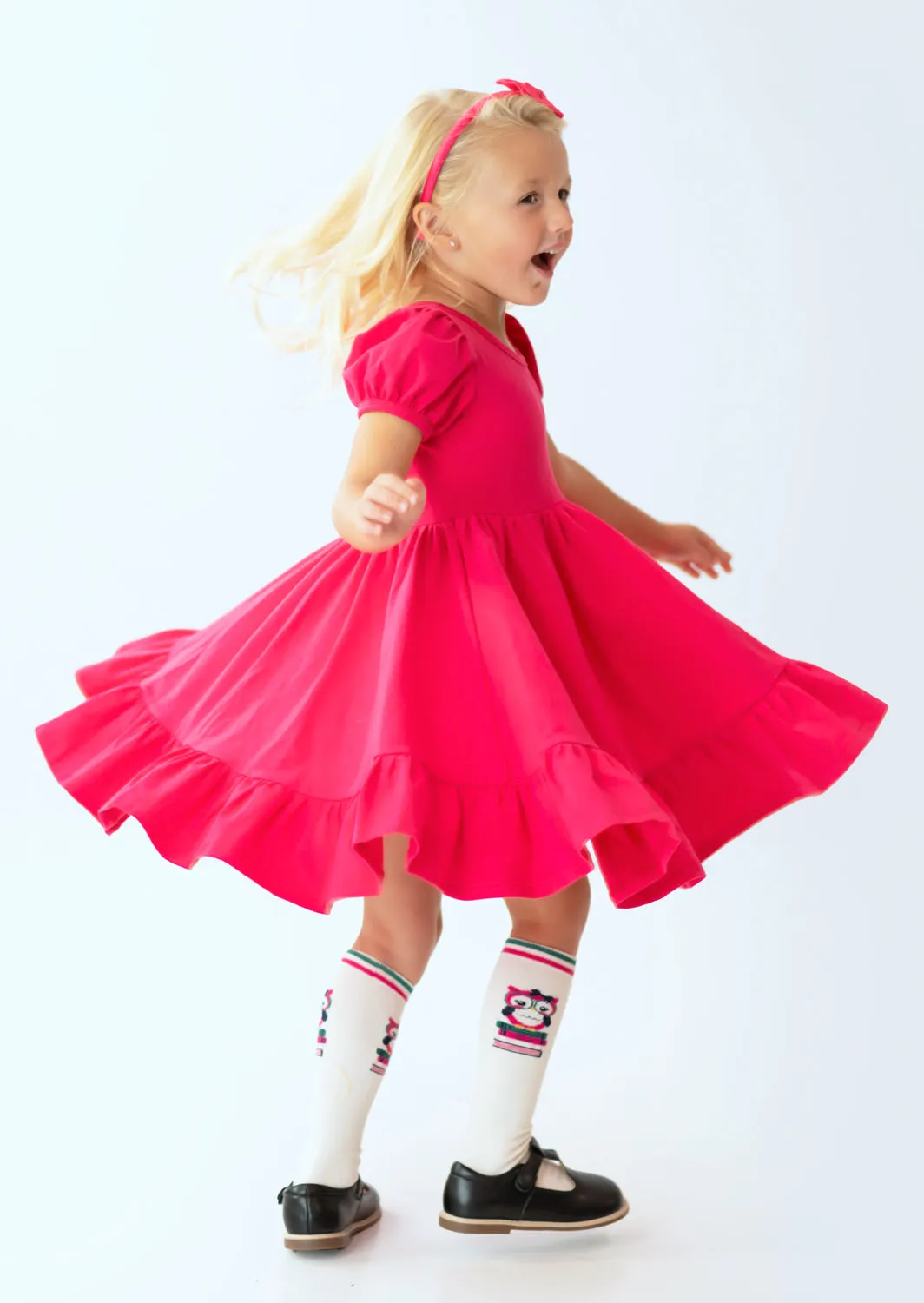 Charm Dress in Hot Pink