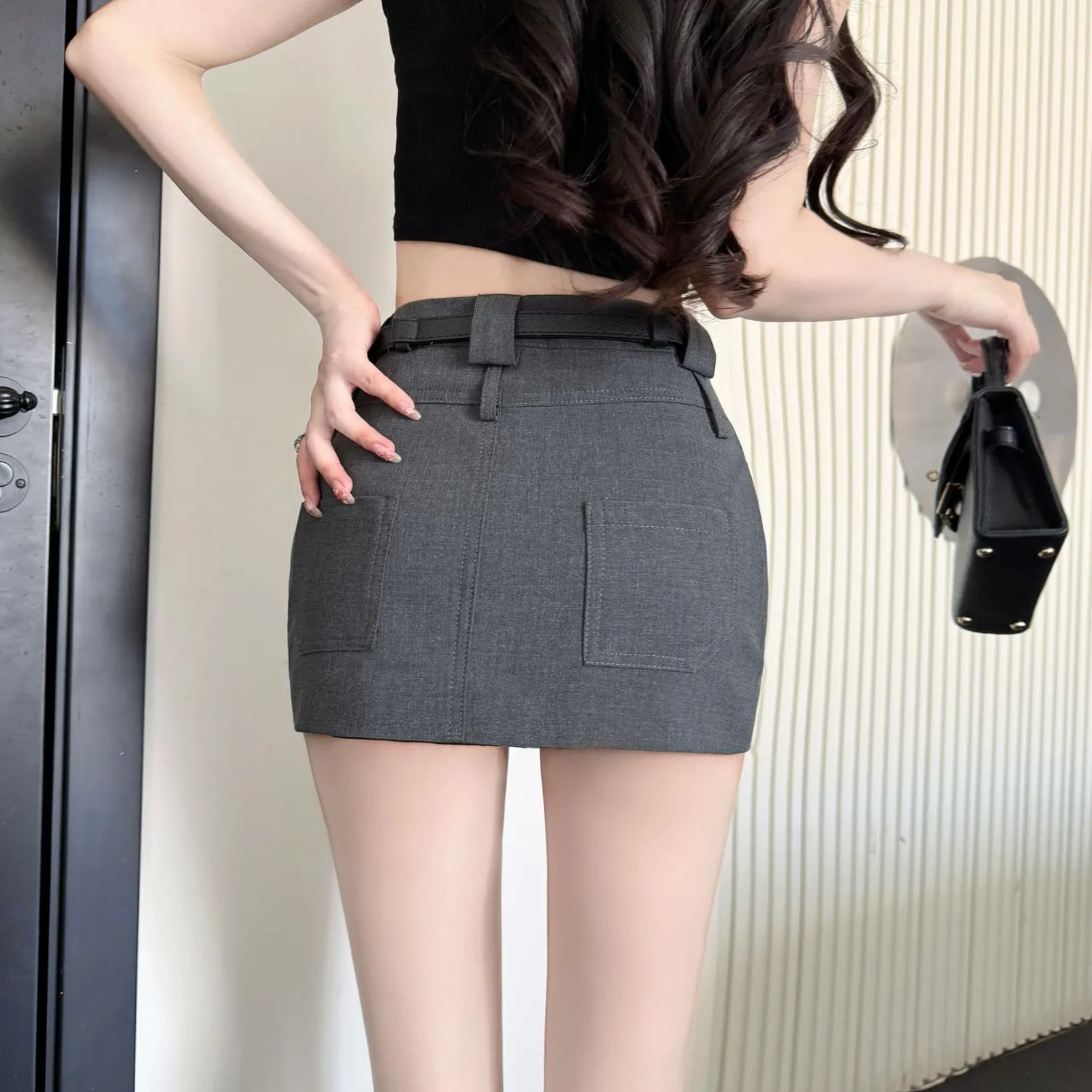 Chic A-line Solid Bodycon Skirt Perfect for Women