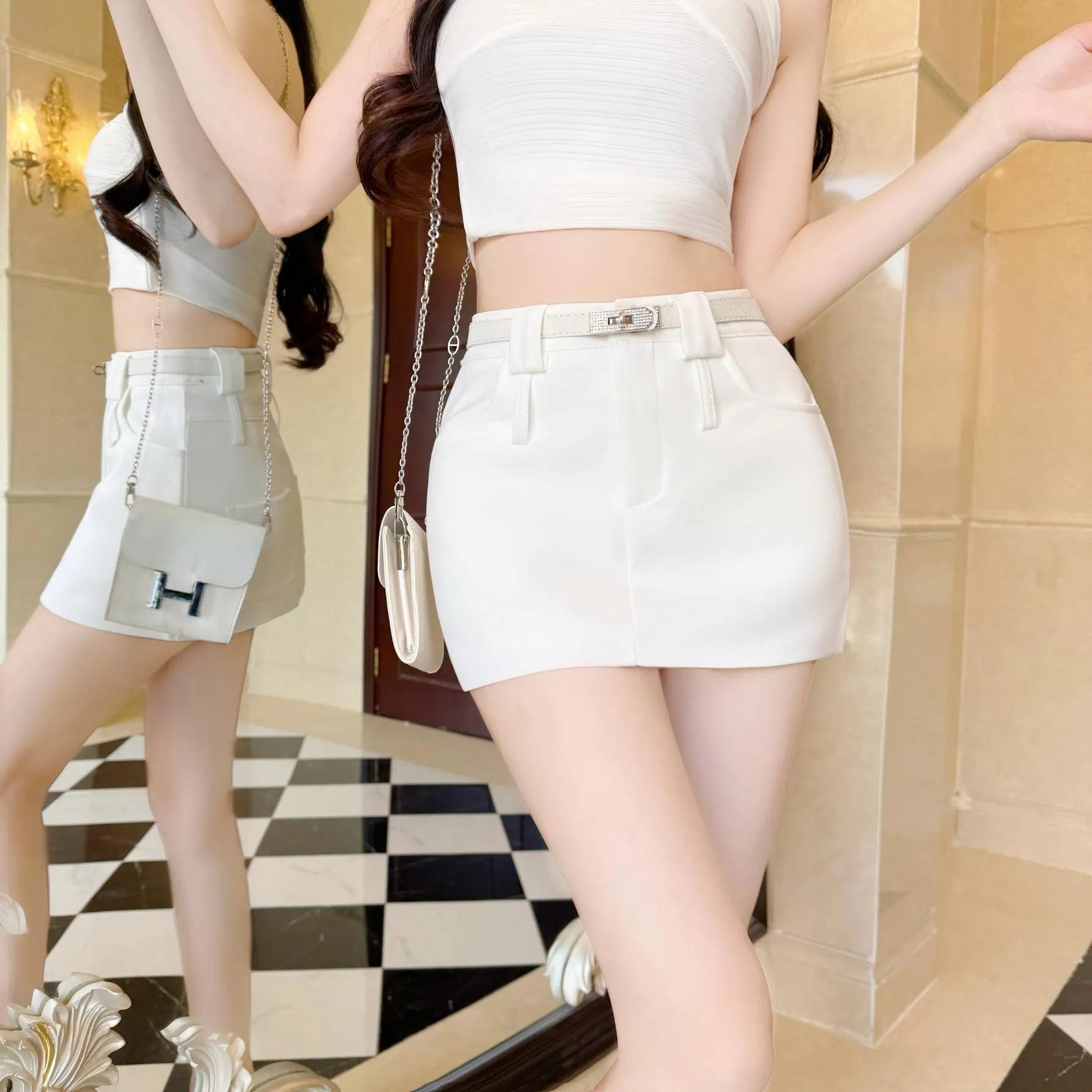 Chic A-line Solid Bodycon Skirt Perfect for Women