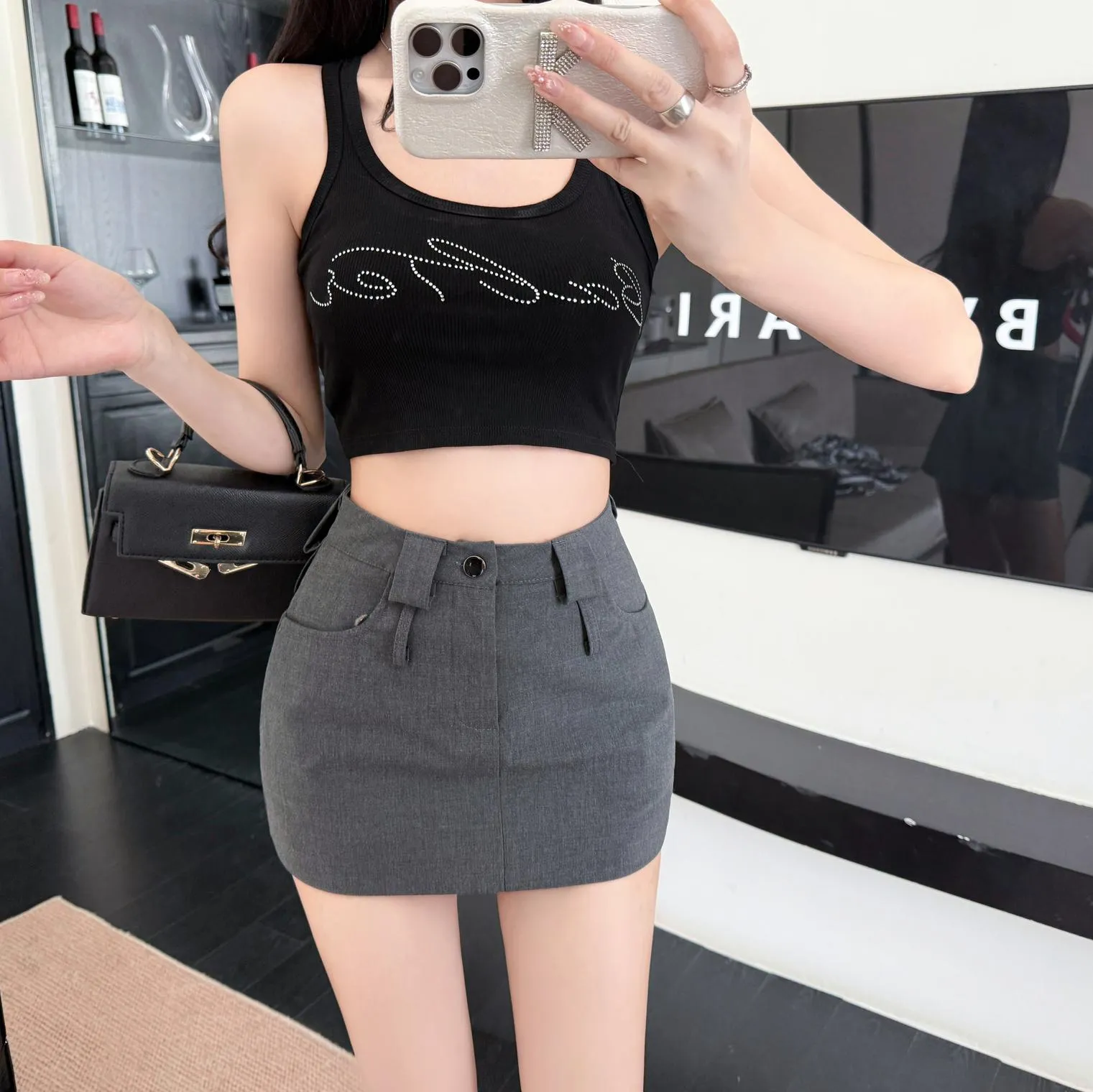 Chic A-line Solid Bodycon Skirt Perfect for Women