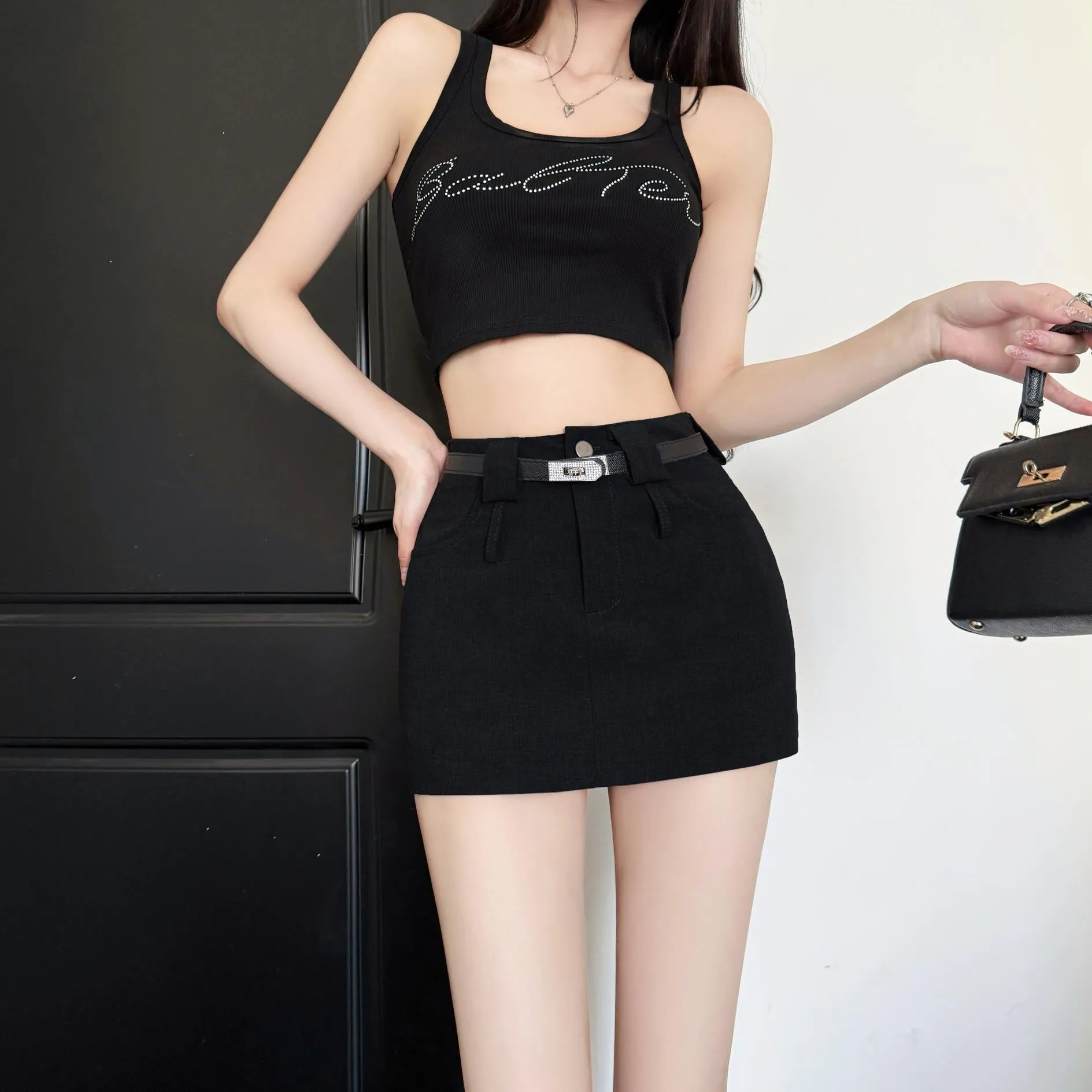 Chic A-line Solid Bodycon Skirt Perfect for Women