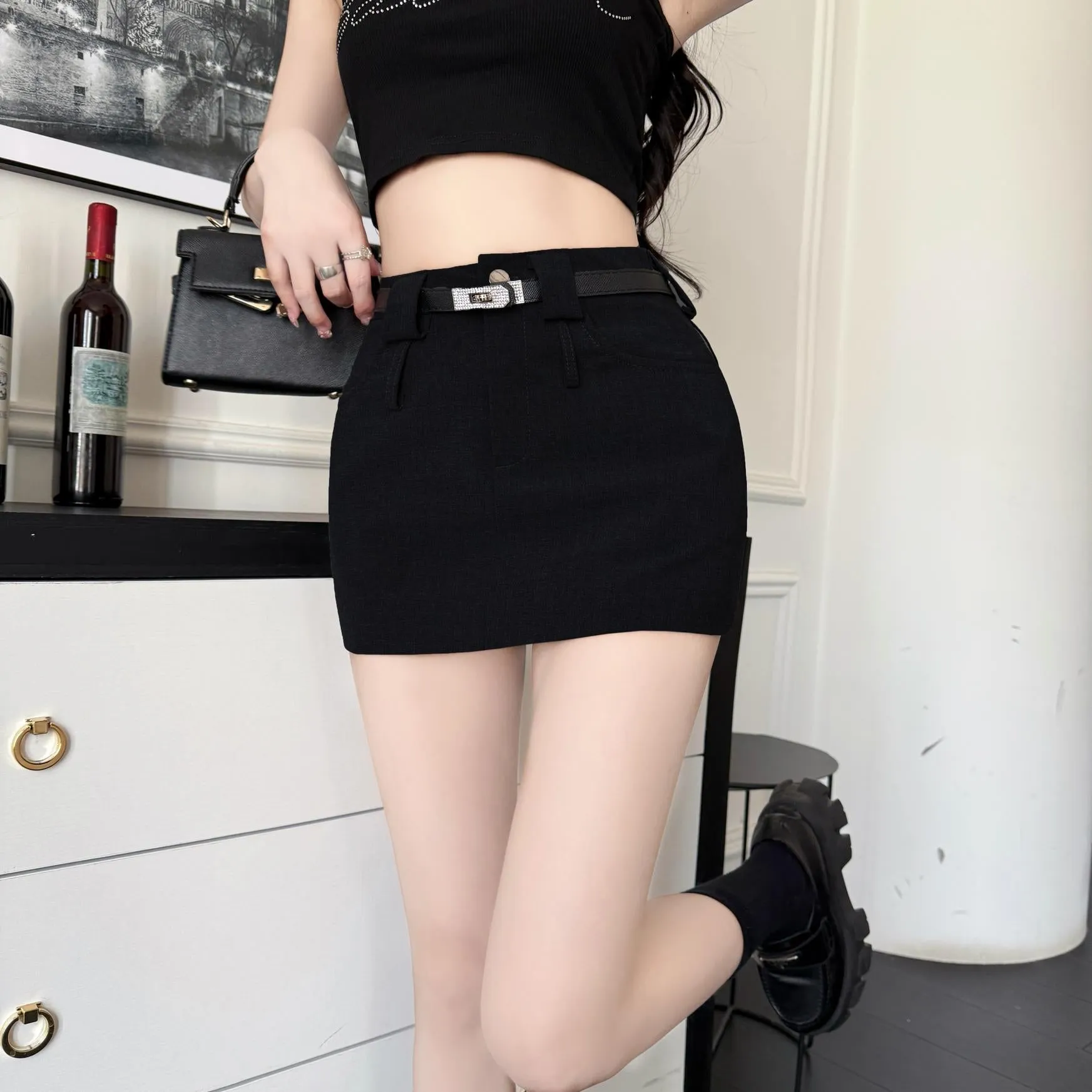 Chic A-line Solid Bodycon Skirt Perfect for Women