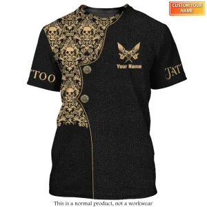 Chic Tattoo Fashion Custom Name T-Shirt, Men Tattoo Uniform [Non-Workwear]
