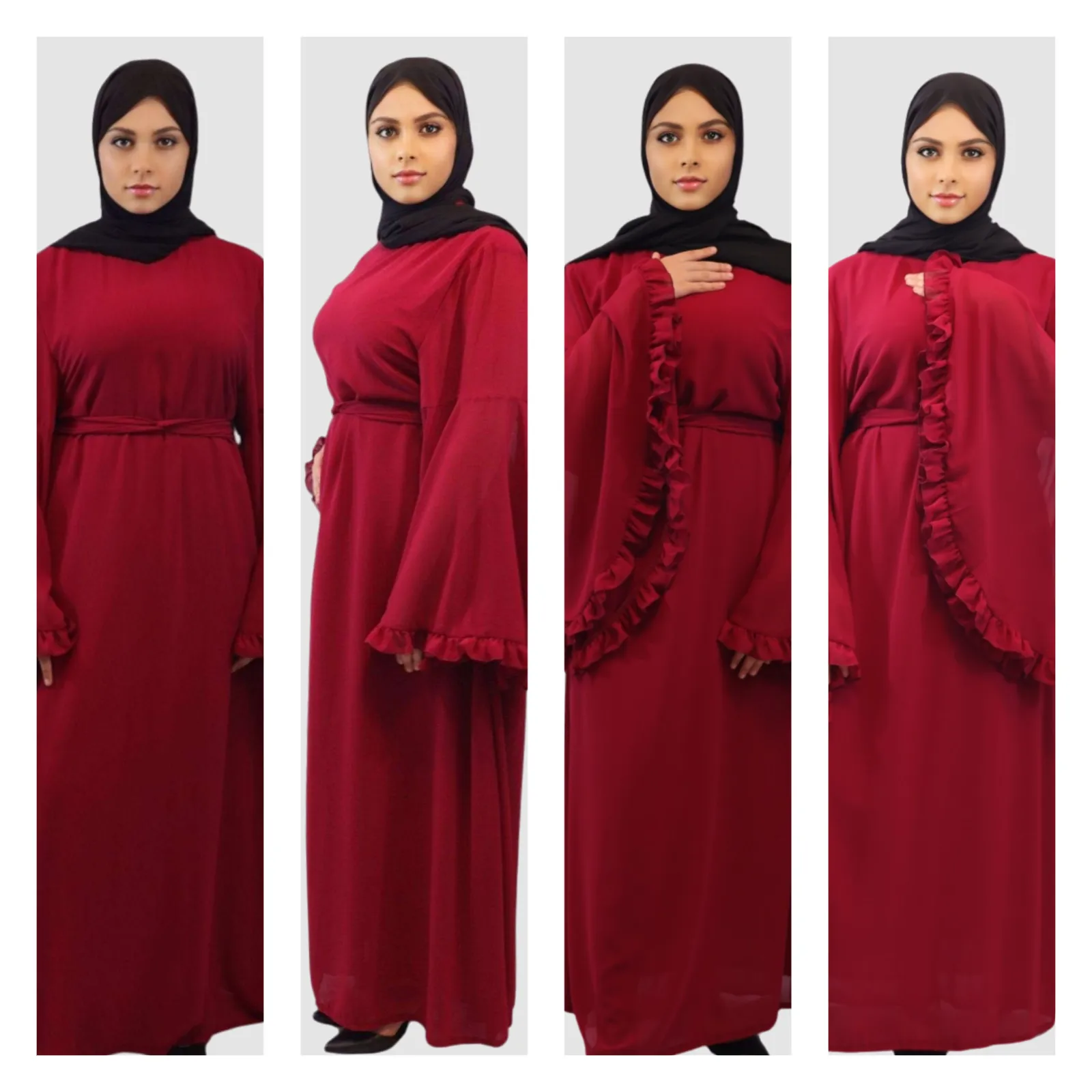 Chiffon Lined Maxi Dress-Wafa