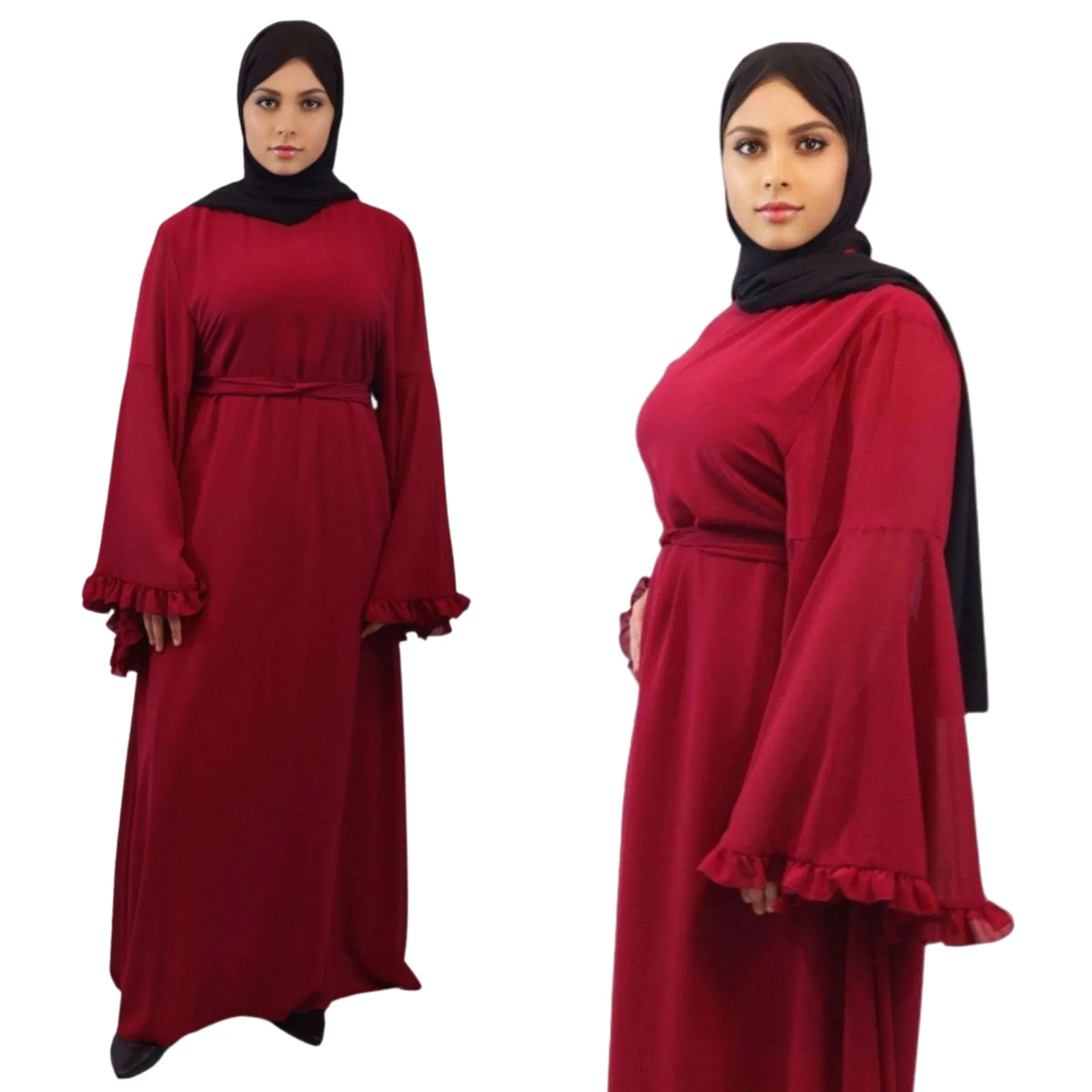 Chiffon Lined Maxi Dress-Wafa