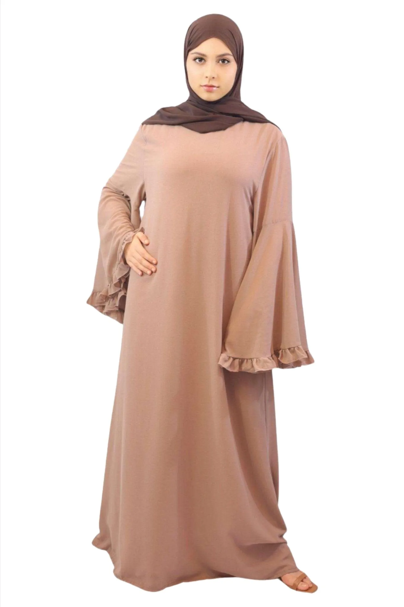 Chiffon Lined Maxi Dress-Wafa