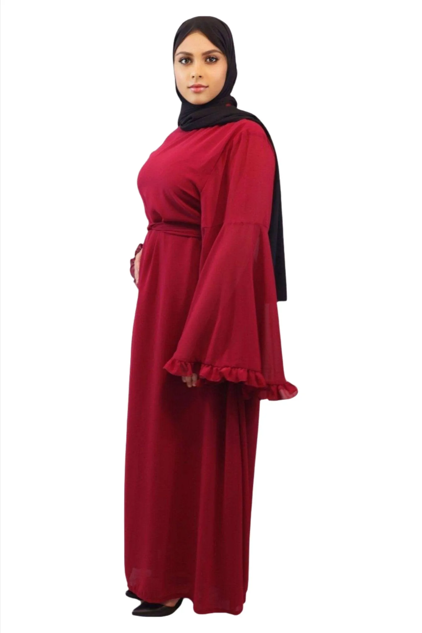 Chiffon Lined Maxi Dress-Wafa