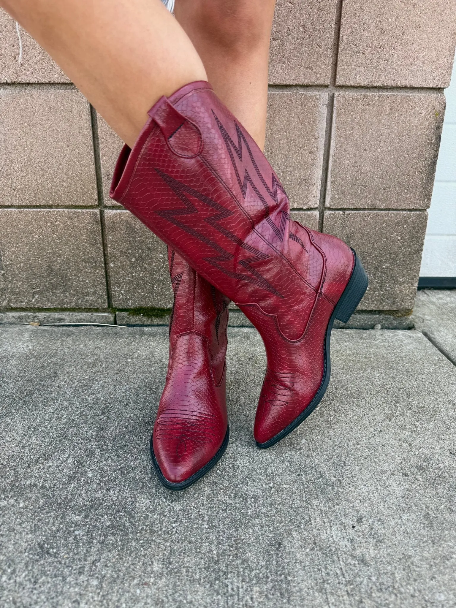 Chinese Laundry Josea Red Western Boots