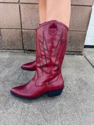 Chinese Laundry Josea Red Western Boots