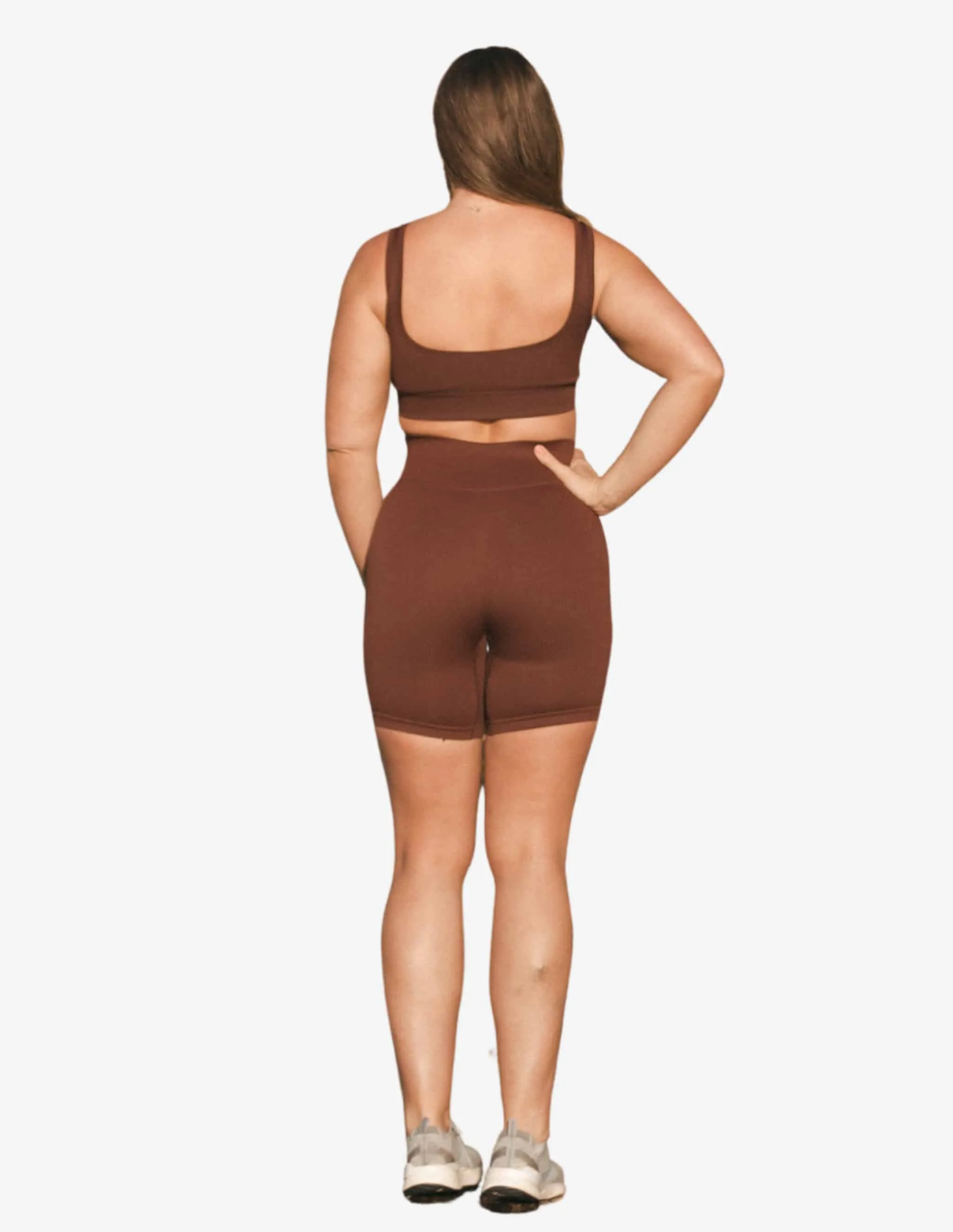 Chocolate Seamless Biker Shorts