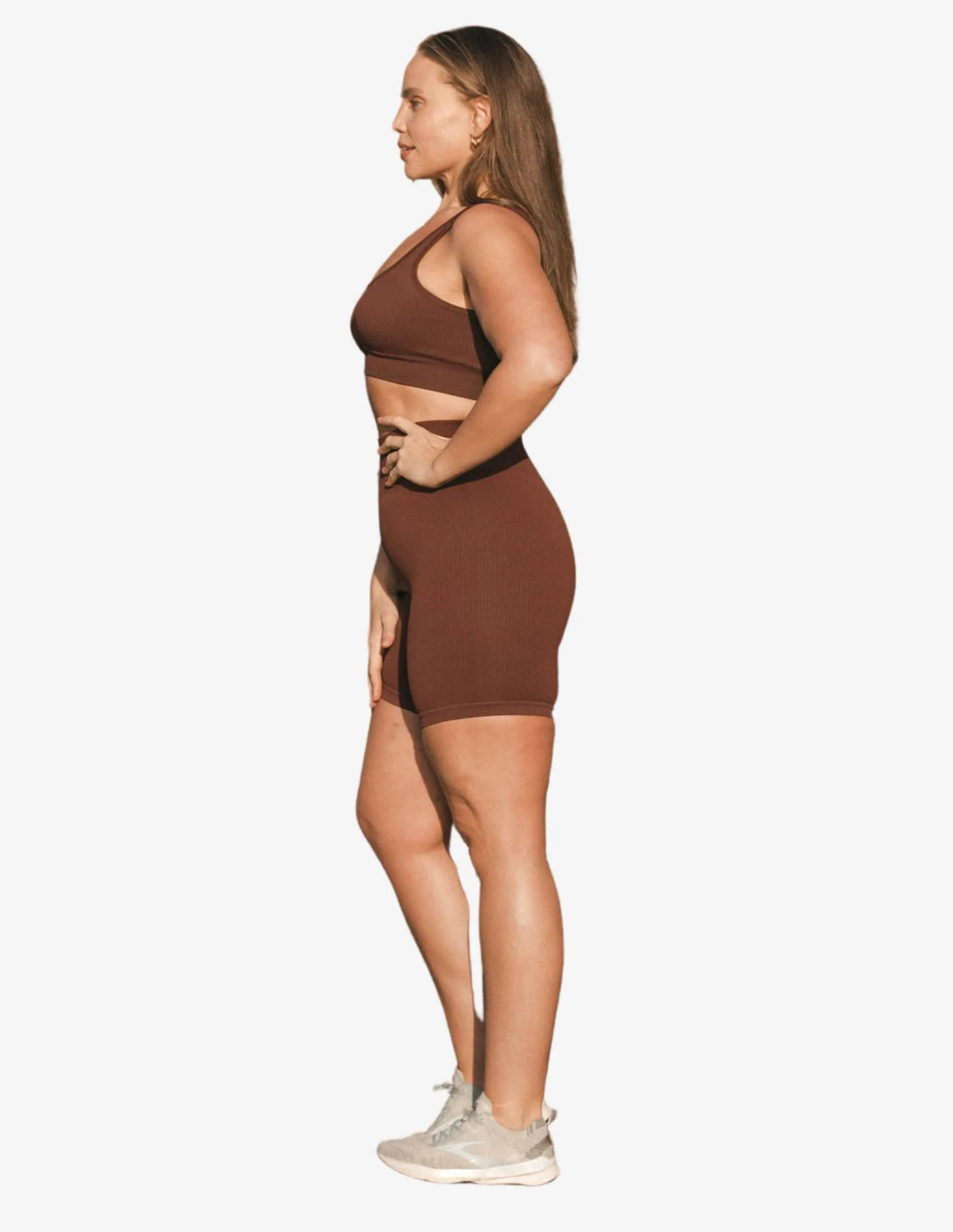 Chocolate Seamless Biker Shorts