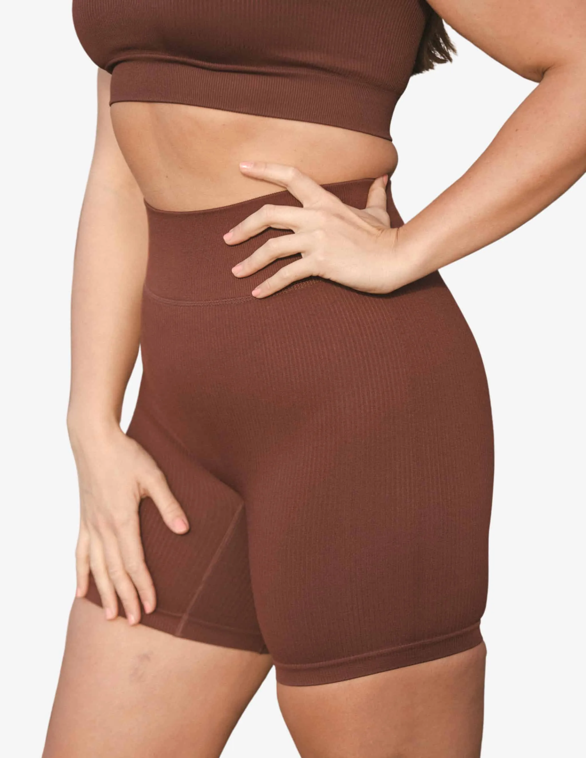 Chocolate Seamless Biker Shorts