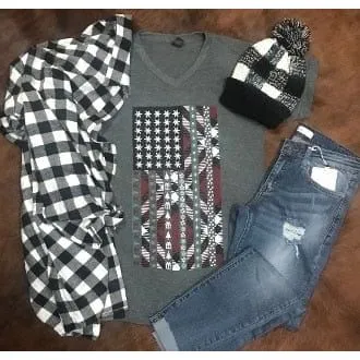 Christmas flag t-shirt