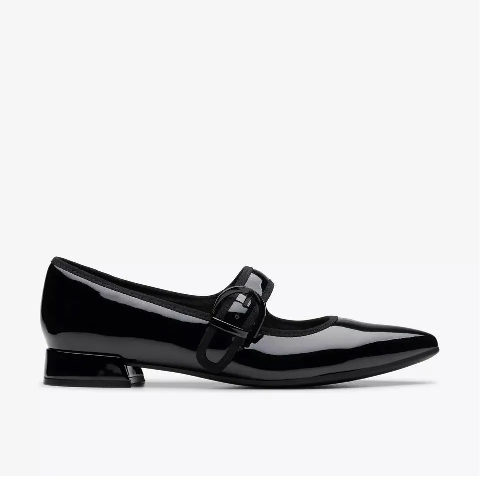 Clarks Women's Natalyn May Black Pat 26180017