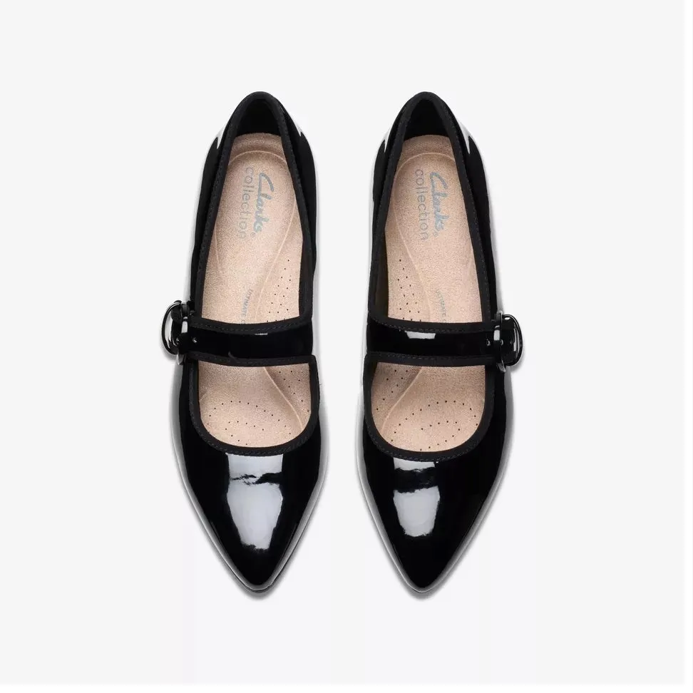 Clarks Women's Natalyn May Black Pat 26180017