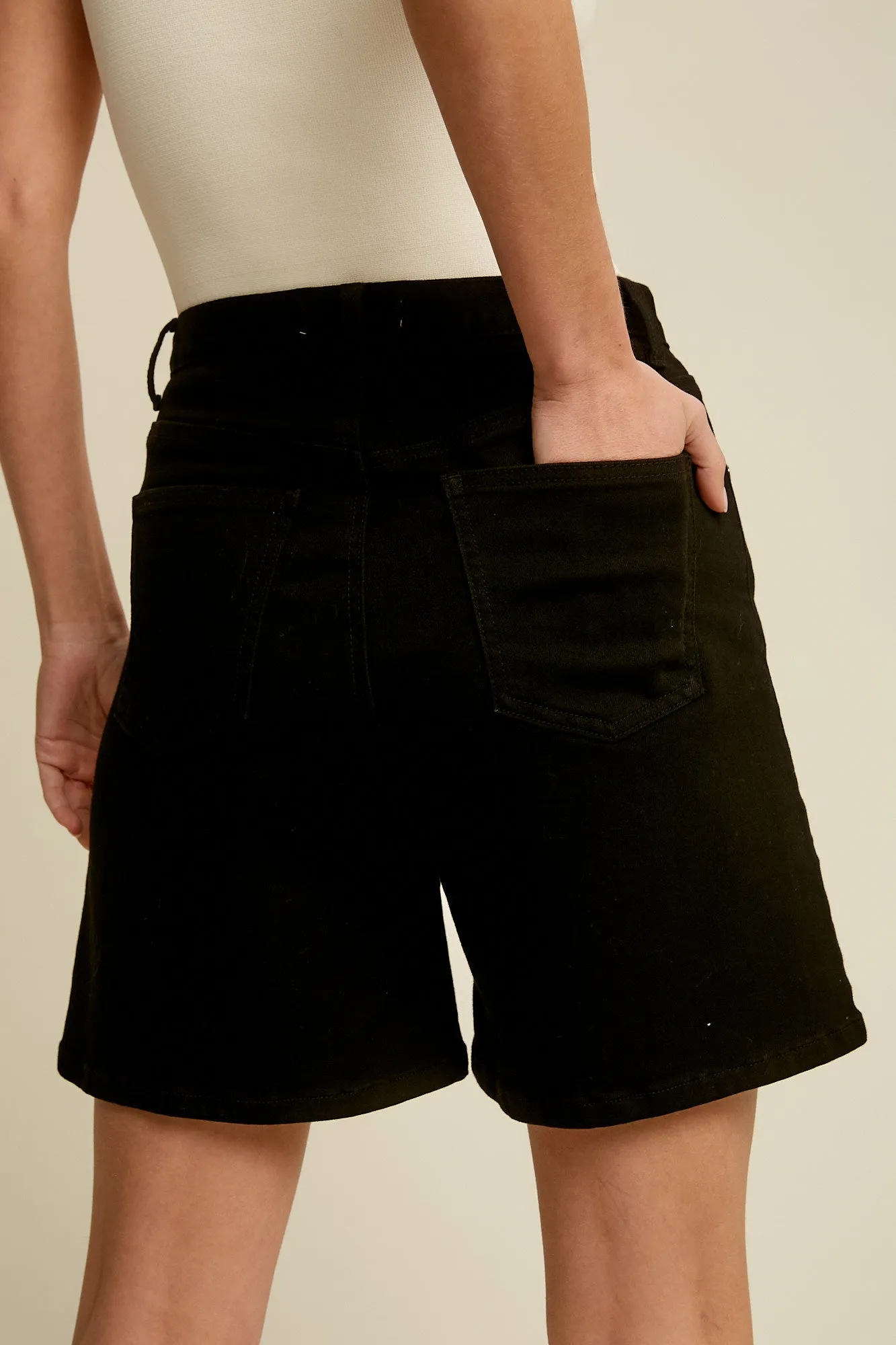 Classic Mom Fit Denim Shorts