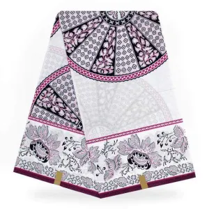 Classic Original African Fabrics - White Colored