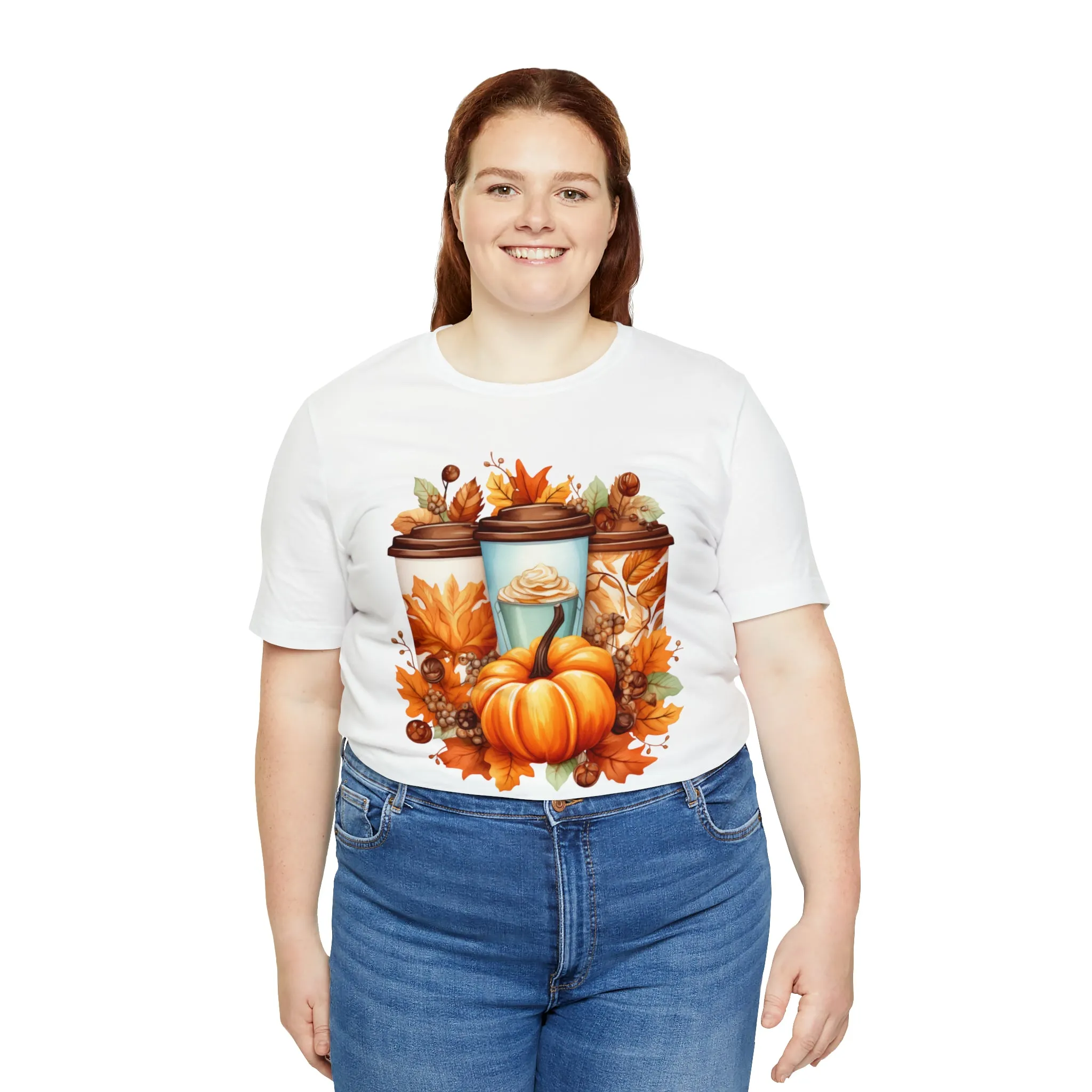 Coffee & Fall T-Shirt | Fall Coffee Time Tee |  Bella Canvas 3001 Unisex |  Thanksgiving Season Short Sleeve Tshirt