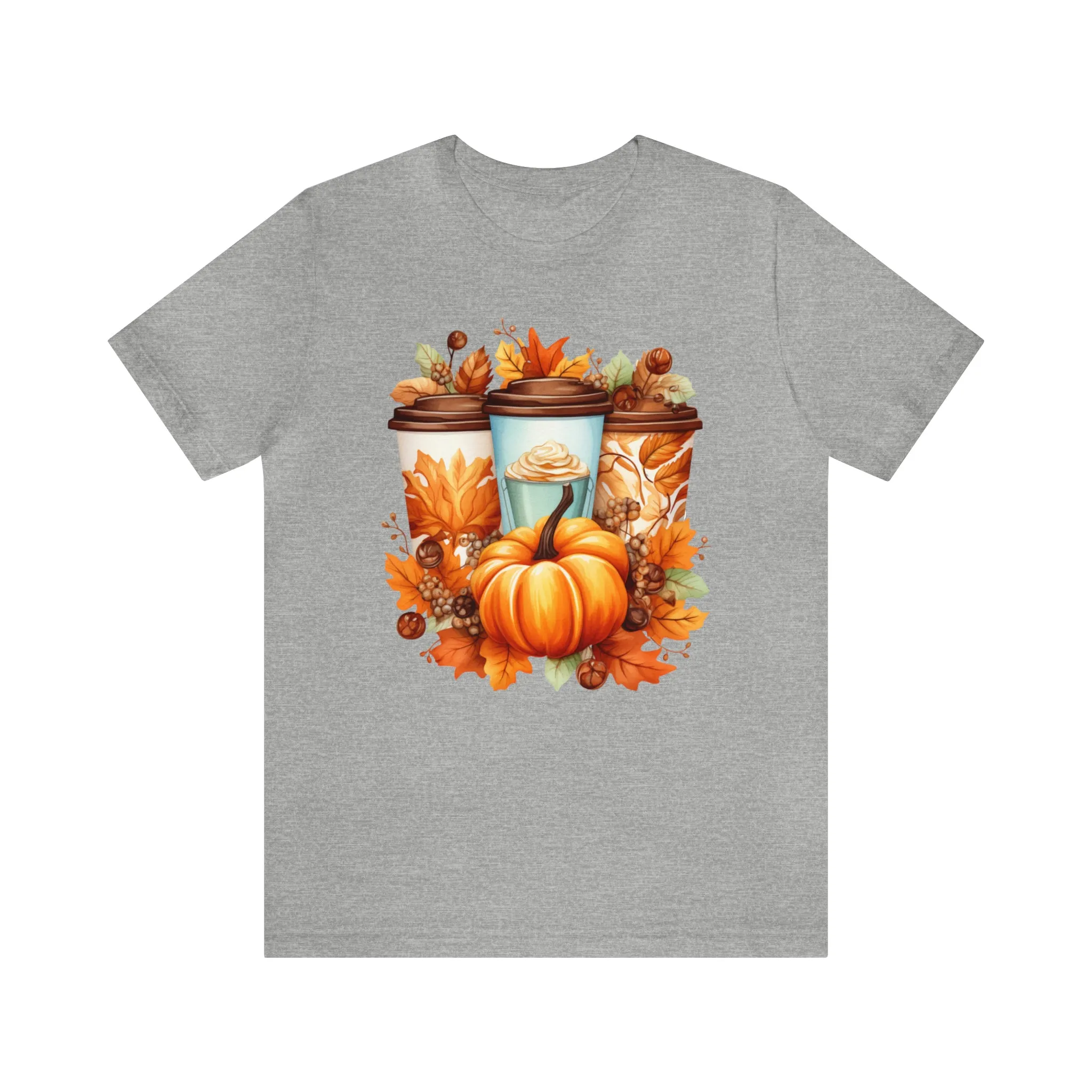 Coffee & Fall T-Shirt | Fall Coffee Time Tee |  Bella Canvas 3001 Unisex |  Thanksgiving Season Short Sleeve Tshirt