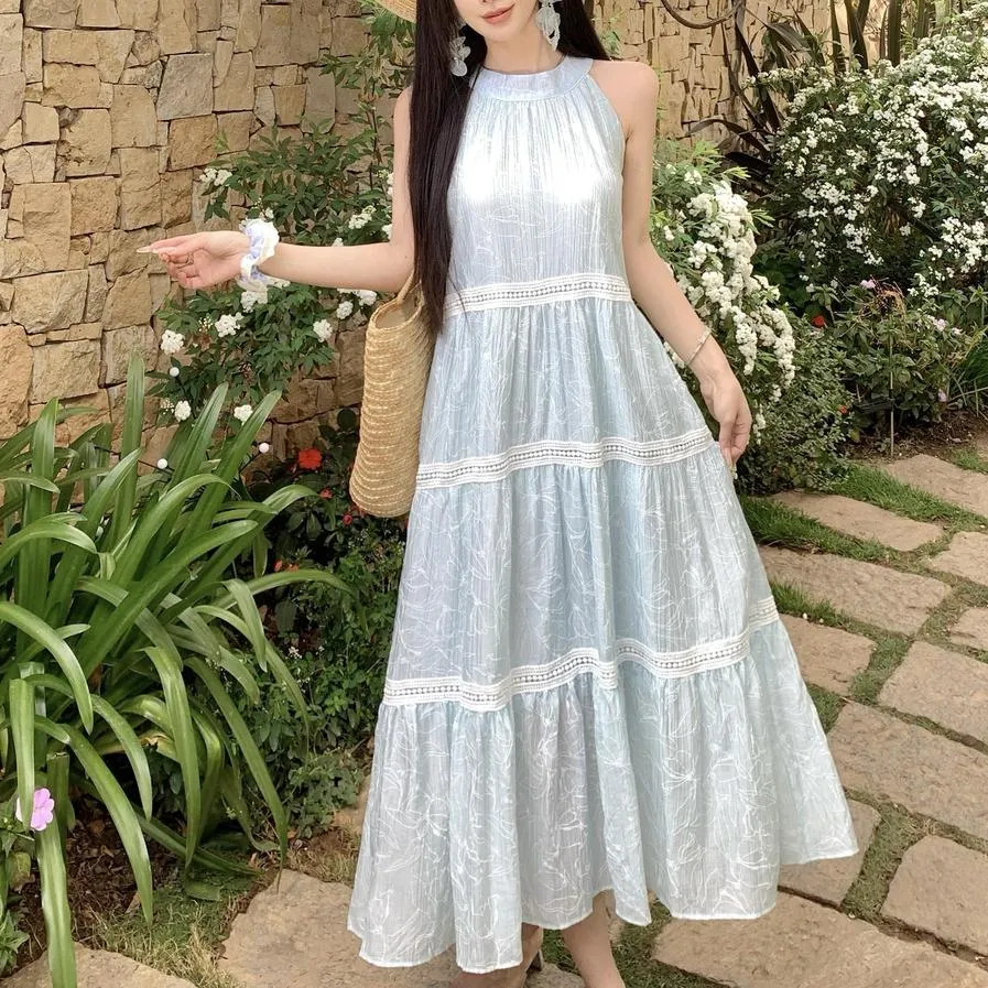 Comfortable and Breathable Maxi Halter Dress for Your Next Vacation