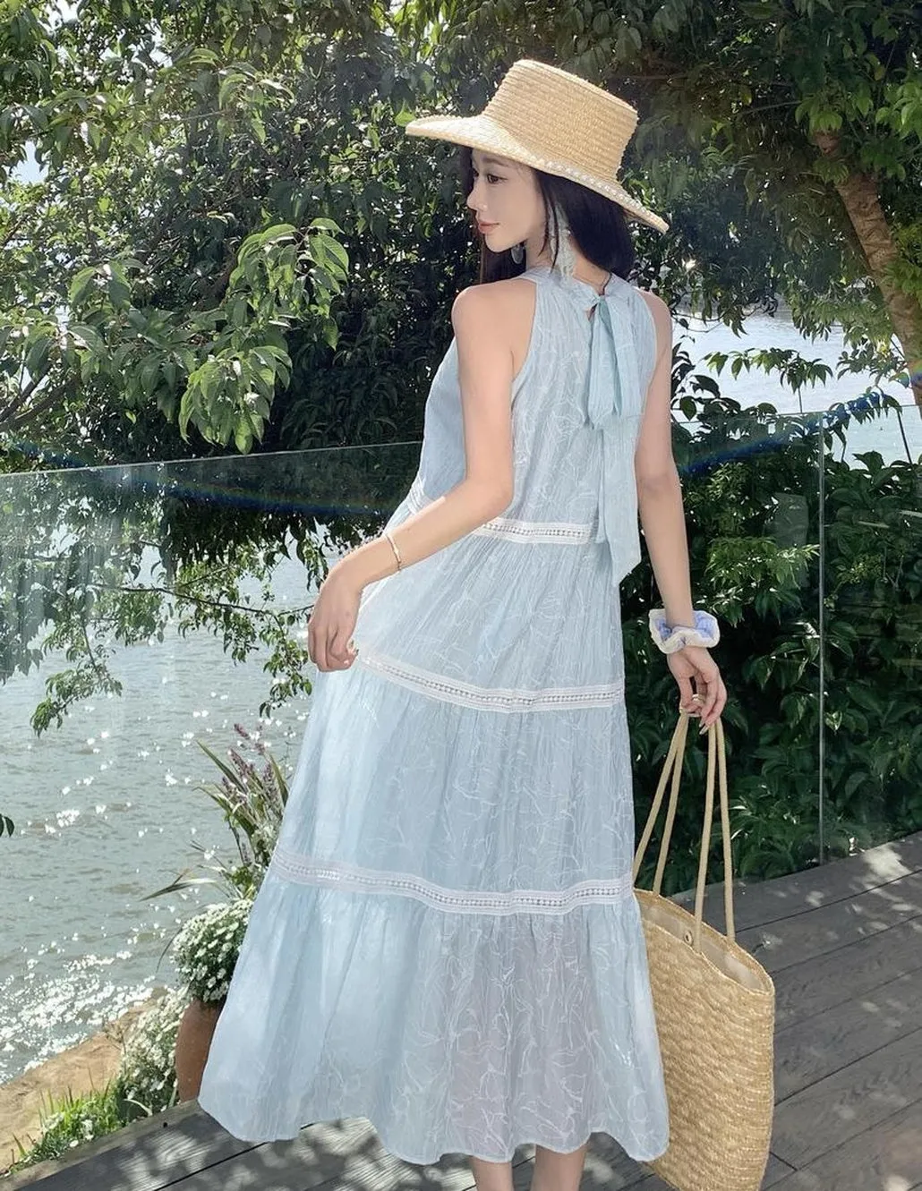Comfortable and Breathable Maxi Halter Dress for Your Next Vacation