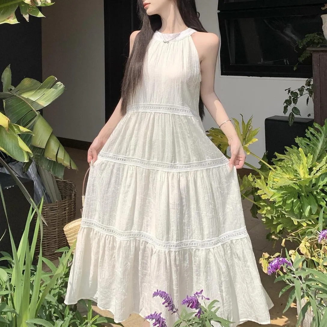 Comfortable and Breathable Maxi Halter Dress for Your Next Vacation