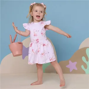 Coral Short Sleeve Organic Dress