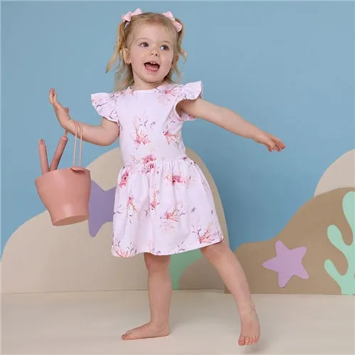 Coral Short Sleeve Organic Dress