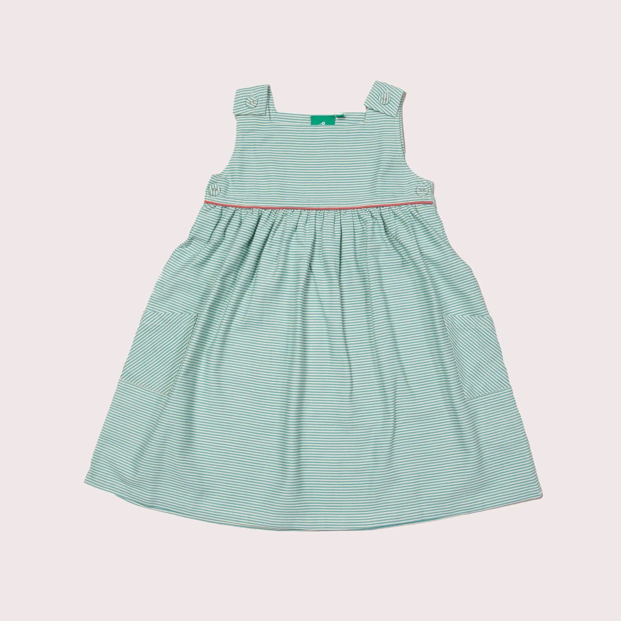 Corn Silk Blue Striped Pinny Dress