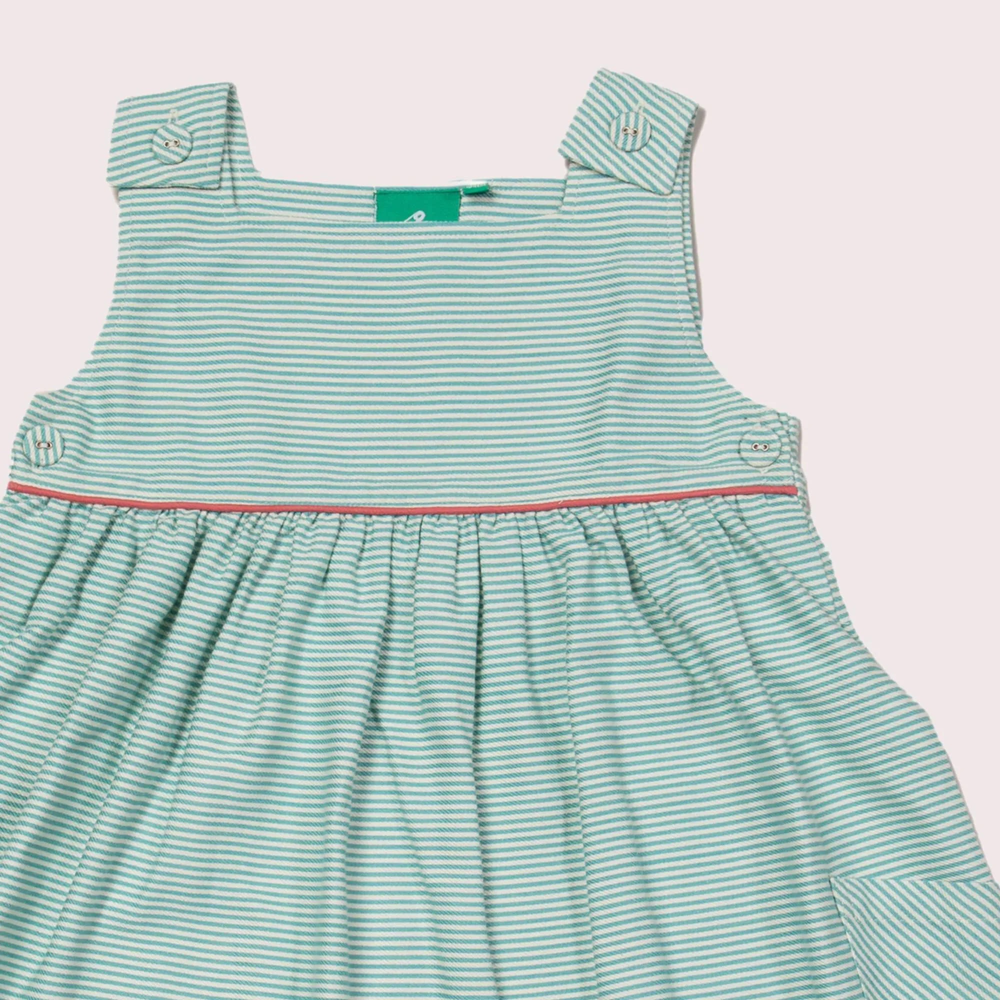 Corn Silk Blue Striped Pinny Dress