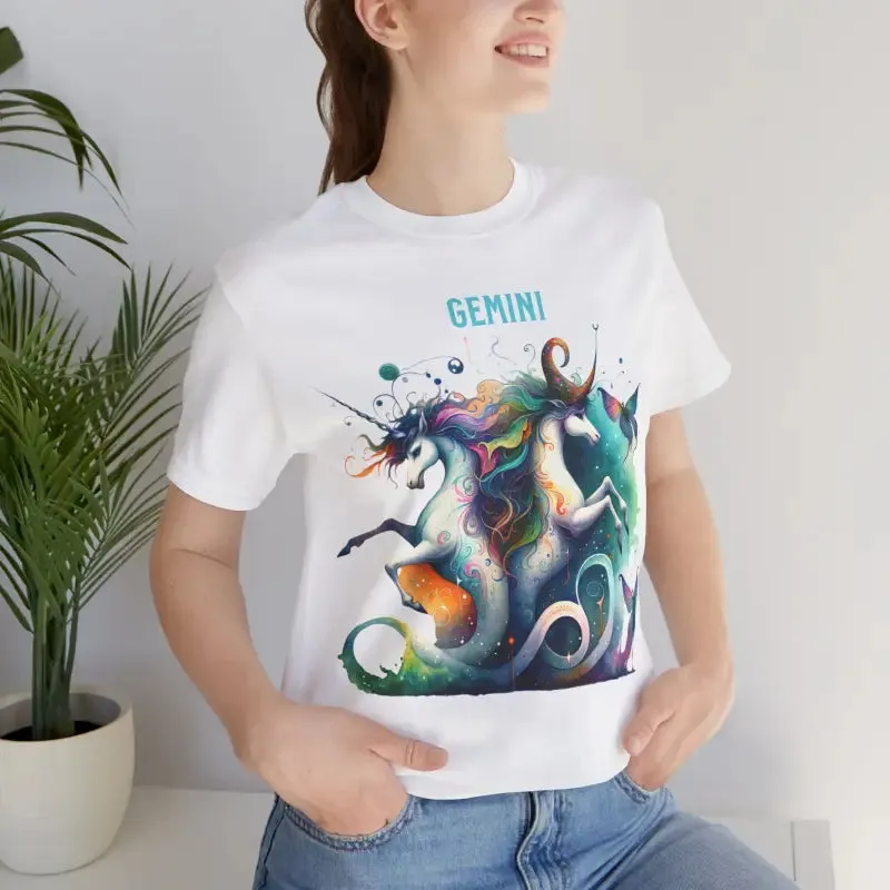 Cosmic Gemini Short Sleeve Tee for Stellar Vibes