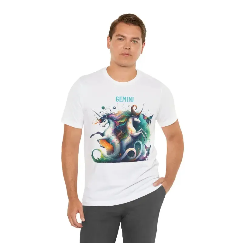 Cosmic Gemini Short Sleeve Tee for Stellar Vibes